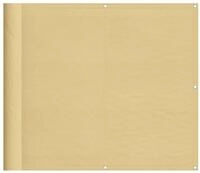 vidaXL Balkonsichtschutz Balkonabdeckung Sandfarben 90x500 cm 100%...