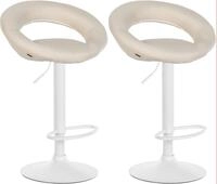 CLP Barhocker Olinda Stoff (Set, 2er), h&ouml;henverstellbar und drehbar