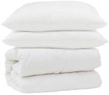 vidaXL Bett Bettdecken Set 3 pcs Wei&szlig; Mikrofaser und Daunenfedern (3-tlg)