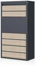 Zelsius Paketbriefkasten Paketbriefkasten, Buche, Anthrazit RAL 7016,