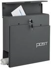 relaxdays Briefkasten mit Zeitungsfach, Anthrazit