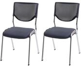 MCW Stapelstuhl H401-2 (Set, 2 St), 2er-Set, Ergonomisch geformte R&uuml;ckenlehne,