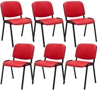 CLP Besucherstuhl Ken Kunstleder (6er Set, 6 St), stapelbar, Sitzh&ouml;he 44cm