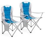Mondeer Campingstuhl (2er Set) (2 St), Baumwollkissen tragbar