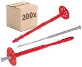 PROTEKTOR Schrauben- und D&uuml;bel-Set D&auml;mmstoffd&uuml;bel &Oslash;10mm, Schlagd&uuml;bel mit