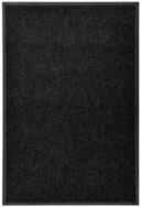 vidaXL Fu&szlig;matte Fu&szlig;matte Waschbar Schwarz 60x90 cm, Rechteckig, H&ouml;he: 0.9 mm