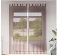 vidaXL Vorhang, Voile Vorh&auml;nge mit Stangentaschen 2 Stk. Braun