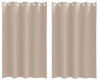vidaXL Vorhang Verdunkelungs-Vorh&auml;nge mit Ringen 2 pcs Taupe 175 x 140 cm (2...