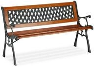 relaxdays Gartenbank Holz & Gusseise