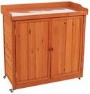 COSTWAY Ger&auml;teschrank mit herausnehmbarem Regal, auf Rollen, 98,5x48x100cm