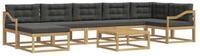 vidaXL Gartenlounge-Set Outdoor-Sofagarnitur 8 pcs Wei&szlig; und Anthrazit, (8-tlg)