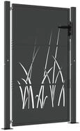 vidaXL Gartentor Gartentor Anthrazit 100x125 cm Stahl Gras-Design