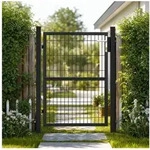SONGMICS Gartentor Gartent&uuml;r Zaunt&uuml;r Zauntor Gartenzaun mit Schloss,...