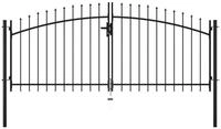 vidaXL Gartentor Doppelt&uuml;r-Gartentor Woerden mit Speerspitze 299,5 x 149,5 cm