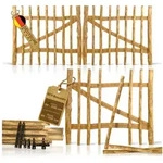 BooGardi Gartentor Staketentor Bausatz Haselnuss Holz, (DIY Gartent&uuml;r &middot; 120 cm