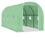 furnicato Gew&auml;chshaus 4,5 x 2 x 2 m Gr&uuml;n mit PE-Netzgewebe und verzinktem...