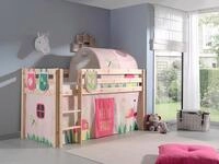 Vipack Hochbett Pino, Spielbett massiv Kiefer, stabil gebaut, 3 Korpusfarben...