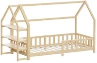 ML-DESIGN Spielbett Hausbett Kinderbett inkl. Lattenrost und Regal Bodenbett...
