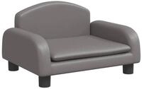 vidaXL Kindersofa, Kinder Schlafsofa Grau 50x40x30 cm Kunstleder