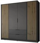 Lookway Kleiderschrank NELA 4D 206 cm Vier&shy;t&uuml;riger Schrank mit Lamellen...