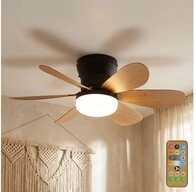 GLOBO LIGHTING Deckenventilator, LED Deckenventilator Metall schwarz...