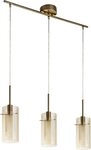 Searchlight Pendelleuchte Duo III 3Lt Strahler - Bronze und Champagnerglas, ohne