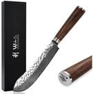 Wakoli Fleischmesser Nussbaum Damast BBQ Blockmesser I K&uuml;chenmesser Kochmesser...