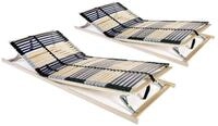vidaXL Bett Lattenroste 2 Stk. mit 42 Latten 7 Zonen 90x200 cm