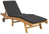 vidaXL Gartenliege Sonnenliege Braun und Dunkelgrau Polyester, 1 St.
