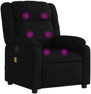 vidaXL Sessel Massage-Relaxsessel, schwarzer Stoff (1-St)