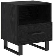 vidaXL Nachttisch Nachttisch Schwarz Eichen-Optik 40 x 35 x 47,5 cm...