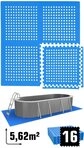 eyepower Pool-Bodenschutzfliese 5,6 m&sup2; Poolmatte aus 16 gro&szlig;en EVA Matten -