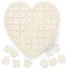 relaxdays Puzzle 2 x Herzpuzzle Hochzeit aus Holz, Puzzleteile