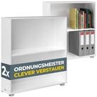 Casaria B&uuml;cherregal Vela, Wei&szlig; Holz 2er Set 77x60x28cm Kinder Standregal...