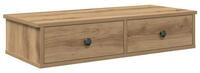 vidaXL Regal Wandregal mit Schubladen Artisan-Eiche 80x31x17cm Holzwerkstoff,...
