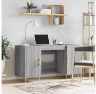 vidaXL Schreibtisch NA Schreibtisch Grau Sonoma 140x50x75 cm Spanplatte