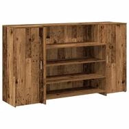 vidaXL Schreibtisch Empfangstheke Altholz-Optik 180x50x103,5 cm Holzwerkstoff