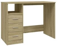 vidaXL Schreibtisch NA Schreibtisch mit Schubladen Sonoma Eiche 102x50x76 cm