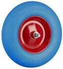 relaxdays Schubkarren-Rad 2 x Schubkarrenrad Vollgummi blau-rot
