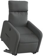 vidaXL Sessel Relaxsessel mit Aufstehhilfe Elektrisch Dunkelgrau Stoff (1-St)