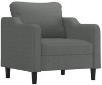 vidaXL Sessel, Loungesessel Dunkelgrau 60 cm Stoff