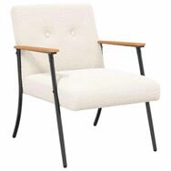 vidaXL Sessel Sessel Creme Lockiger woll&auml;hnlicher Stoff (1-St)