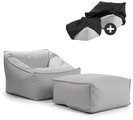 mokebo Sitzsack Der Sunnyboy (mit Hocker), Bean Bag Outdoor, Sitzsack f&uuml;r...