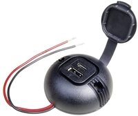 ProCar Kfz-Relais ProCar Runde Aufbau-Power USB-C/A Doppelsteckdose mit Deckel
