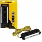 STANLEY ALU Mehrfachstecker 3-Fach Schalter 2m Kabel Mehrfachsteckdose (IP20),