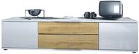 Vladon Lowboard Linio V2 (Fernsehtisch, mit 2 T&uuml;ren und Schubladen), Wei&szlig; /...