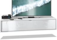 Vladon Lowboard Lana 1400 (TV-Kommode, mit Klappe dahinter 3 F&auml;cher), Wei&szlig;