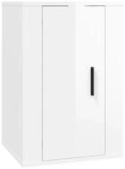vidaXL TV-Wand TV-Wandschrank Hochglanz-Wei&szlig; 40x34,5x60 cm, (1-St)