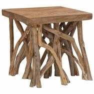 vidaXL Couchtisch Couchtisch aus Rundholz 40x40x40 cm Massivholz