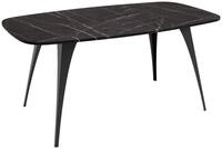 MIRJAN24 Esstisch Aura 160 (Ausziehbarer), Beine aus Stahl, 160-198x90x76 cm